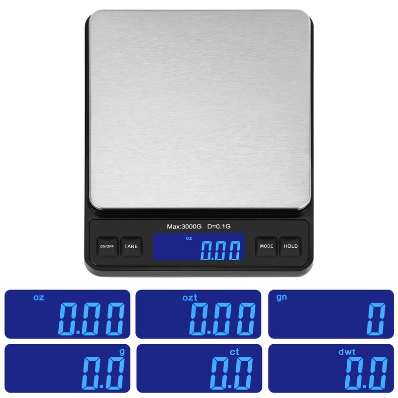 Weighmax Duo Series W-7800 High Precision 0.1g/0.01oz 3000g Digital Pro
