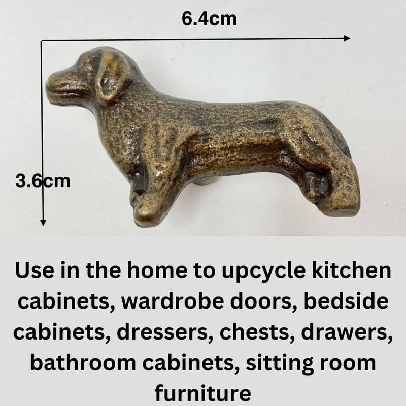 Vintage Antique Iron Bronze Handmade Metal Animal Cupboard Door Knobs,