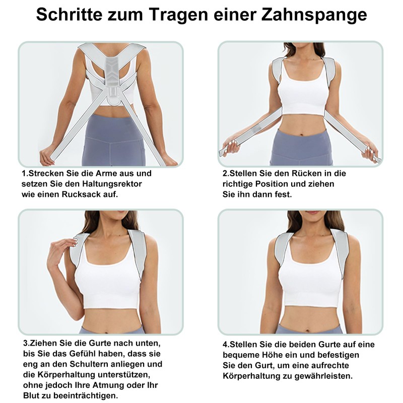 DAILIENFUS Posture Corrector Back Straightener for Men Women Breathable Posture