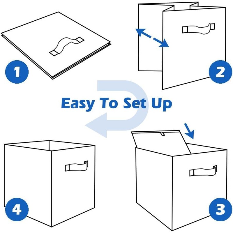 powerking Storage Bins, Foldable Fabric Storage Cubes and Cloth Storage