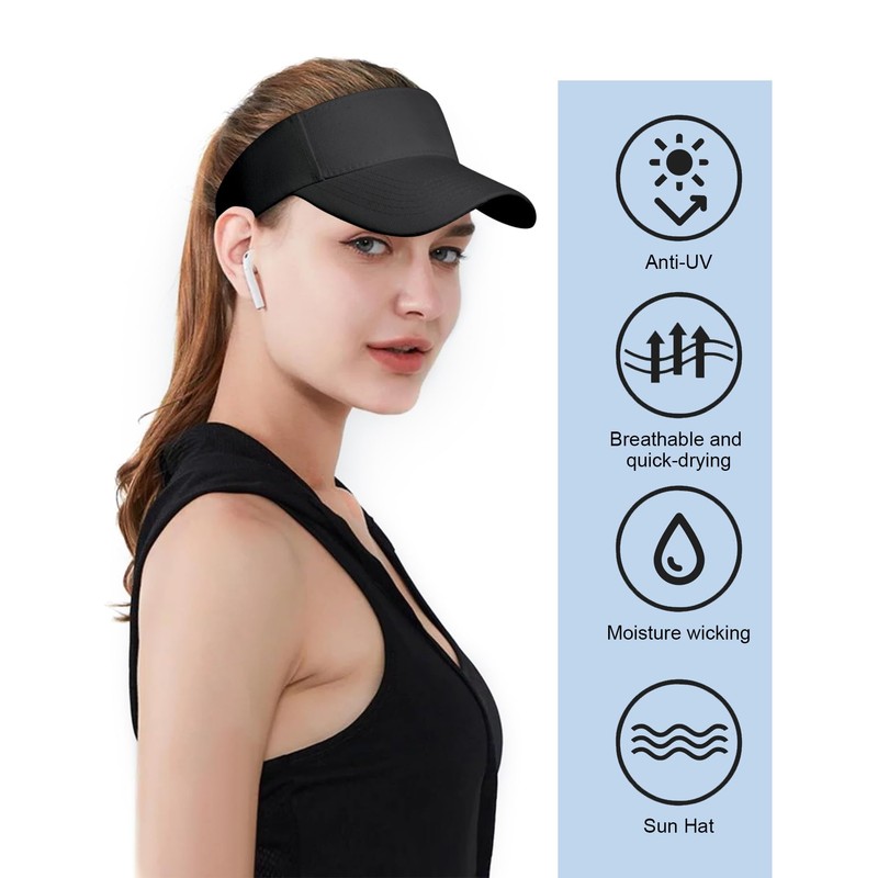 NebulaGlam Visor Hat, Women's Visor Cap, Summer Cap with Sun