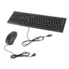 Keyboard and Mouse Combo Black Waterproof 104 Keys Anti Slip