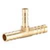 sourcing map Tee Brass Barb Fitting Reducer 3 Way, Fit