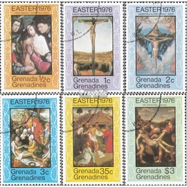 Grenada-grenadines 171-176 (complete.issue.) fine used/cancelled 1976 Easter: Paintings (Stamps for collectors) Christianity
