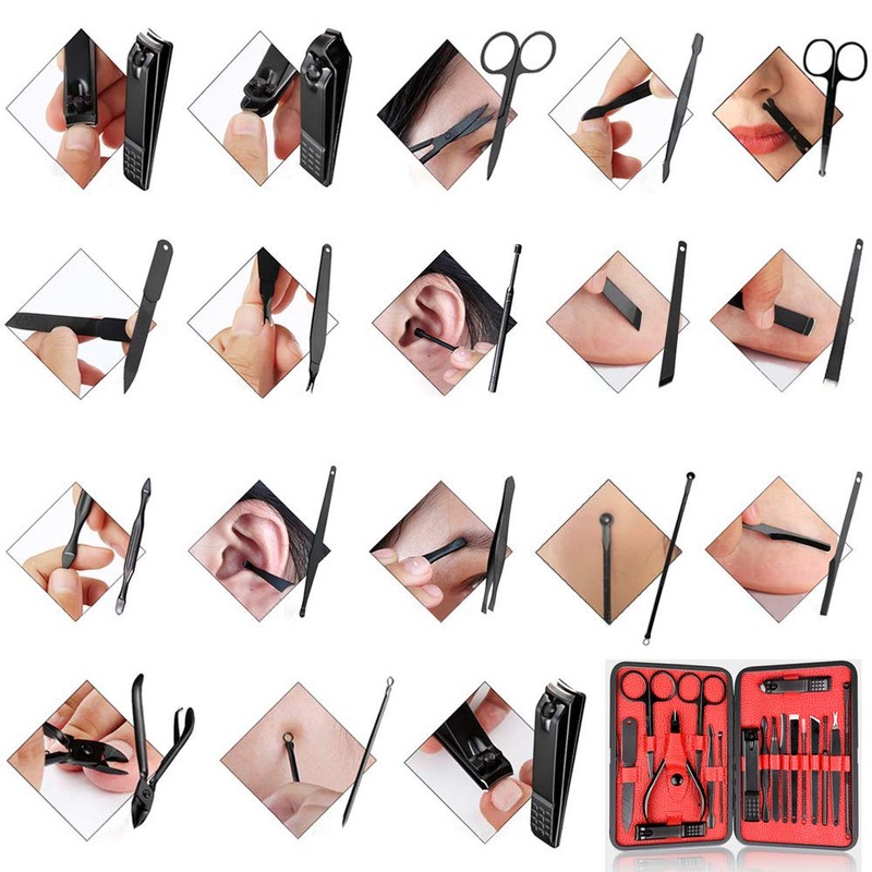 Manicure Pedicure Kit Nail Clippers Set 18 in 1 High