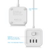 JSVER Power Strip 3 m Cube Multiple Socket 3 Compartments