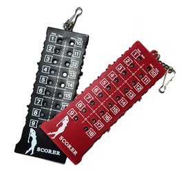 Golf Scorecard 18 Hole Golf Stroke Counter Golf Scorecard Counter 2 Pack Black and Red