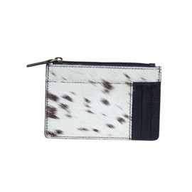 Myra Bag Broadway Women's Wallet - Black and White Cowhide Hairon and Leather Wallets for Women, Credit Card Holder for Women, Small Wallet for Women, Compact Wallet for Woman