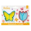 DECORA 0255075 Plastic Butterfly and Flower Cutters Set of 2