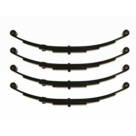 LIBRA Trailer Leaf Spring 4 Leaf Double Eye 2500lbs Cap for 5000lbs Axle -Set 4