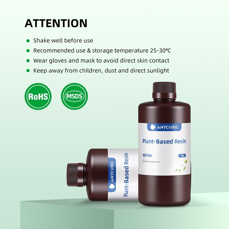 ANYCUBIC 3D Printer Resin with Low Odor and Safety, 405nm