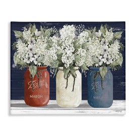 Stupell Industries Americana Floral Bouquets Rustic Flowers Country Pride, Designed by Cindy Jacobs Wall Art, 24 x 30, Canvas for Bedroom