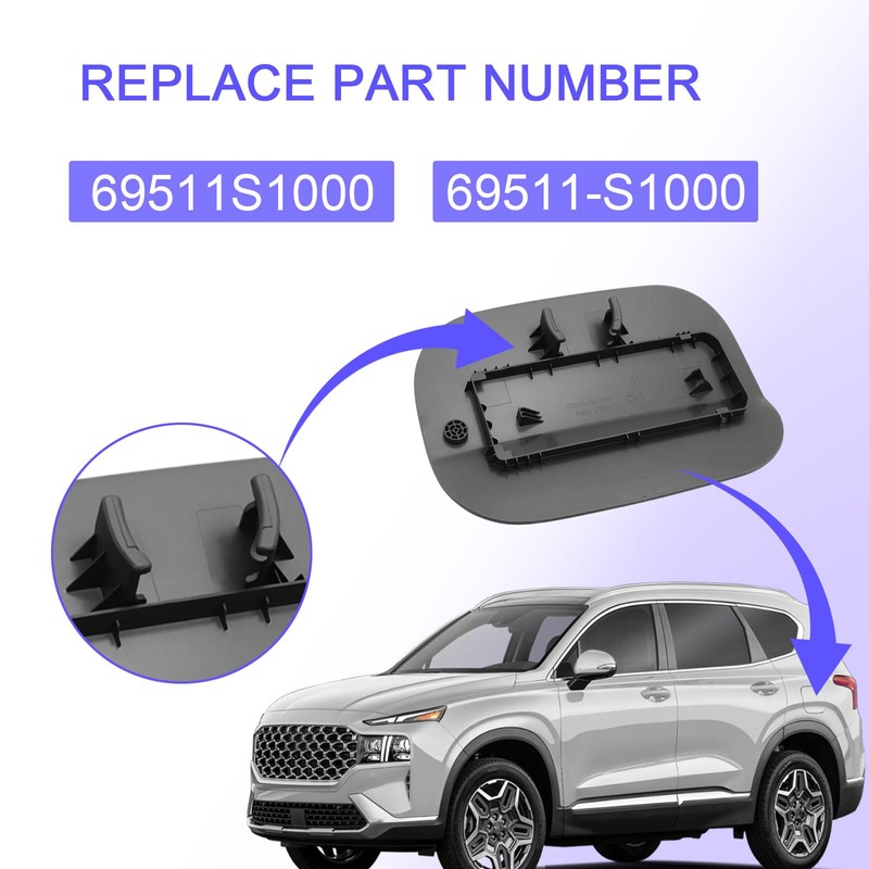 69511S1000 Fuel Filler Door Gas Cap Compatible With Hyundai Santa
