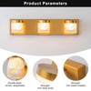 WILON 3-Light LED Vanity Wall Sconce, Gold Bathroom Lighting Fixture