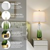 Glass Table Lamps for Living Room, Modern Bedside Lamps with