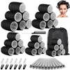 56 Pcs Velcro Hair Rollers Set with 5 Sizes, Self