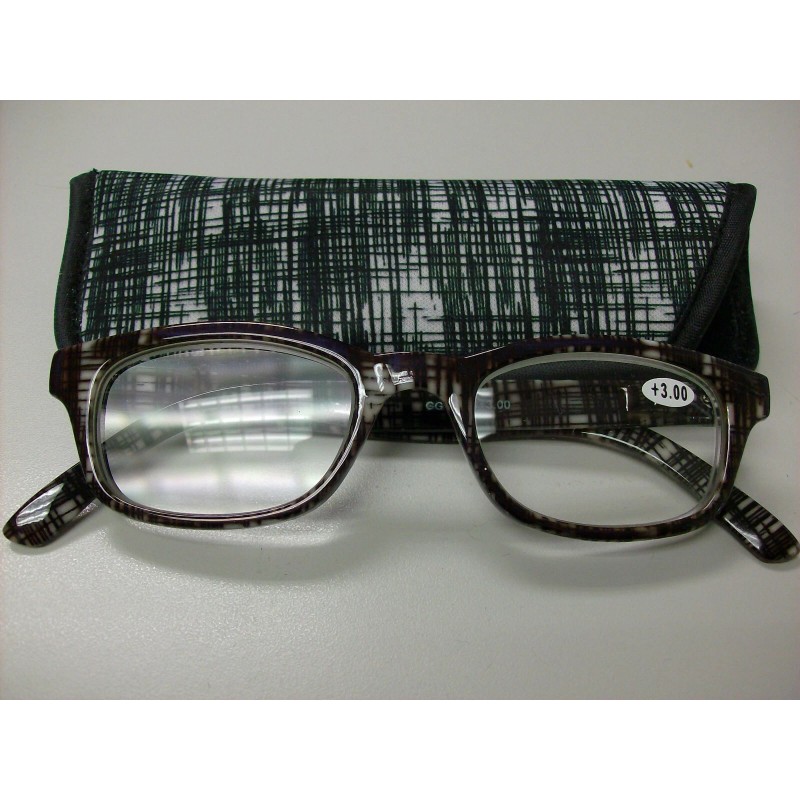 GG Plaid Reading Glasses, 4 assorted colors +3.00