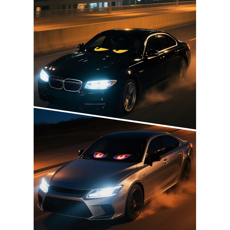 MIMIRGB 2PCS Devil Eye Lights for Cars, LED Eyes for