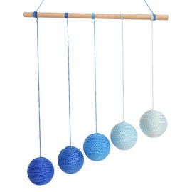 LEADER JOY Montessori Blue Gobbi Ball Gobbi Mobile, Montessori Mobile,Essential Mobile, Hanging Mobile Learning Mobile