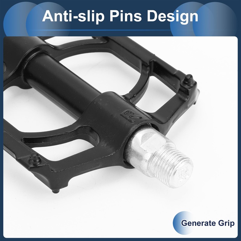 INFINAUTO Cycling Bike Pedal, 9/16" Spindle Plastic Pedals Black for