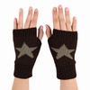 yolrdiw Women's Therian Star Fingerless Gloves Wrist Length Knitted Mitten