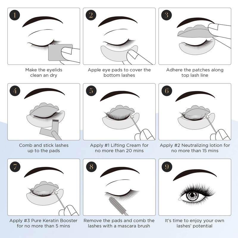 LASHVIEW Lash Lift Kit,Lash Lift,Professional Eyelash Perm Kit,Liquid Set,Semi-Permanent,Curling Perming,Wave