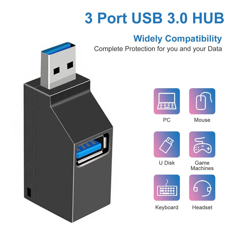 DIFCUL 3 Port USB 3.0 Hub, USB Dock, Data Hub,