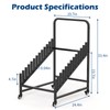 WYJREES 12-Tier Tile Display Rack, Rolling Tile Display Stand for