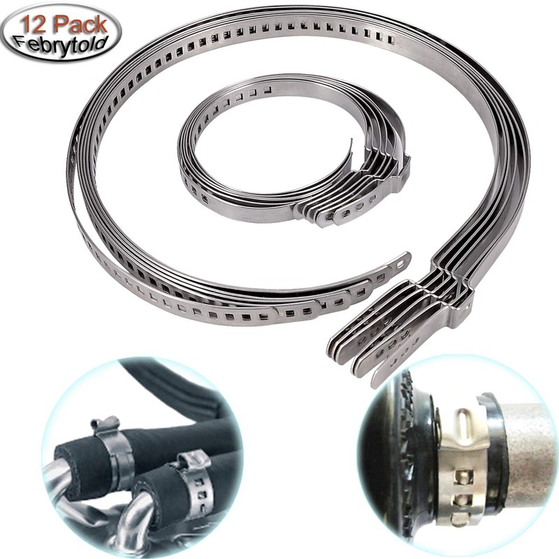 FEBRYTOLD 12 Pcs CV Boot Clamp, 6 Pcs Small and