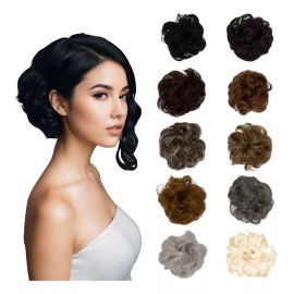 SM Extensión De Cabello Moño Ondulado Chongo Postizo Scrunchie