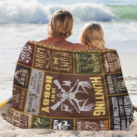 Hocgiwd Hunting Gifts for Men Blanket 50" X 60", Hunting Gifts, Gift for Hunters, Unique Gift for Hunters, Deer Hunter Gifts, Hunter Present for Dad