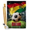 World Cup Ghana House Flag Set Sports Soccer Game Goal