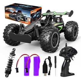 JCMO Coche Todoterreno de Control Remoto,Carros De Control Remoto Juguetes Alta Velocidad 1:18 15km/h,2.4Ghz Carro Acrobático RC Recargable con 2 Pilas Recargable Ideal Regalos para Niños