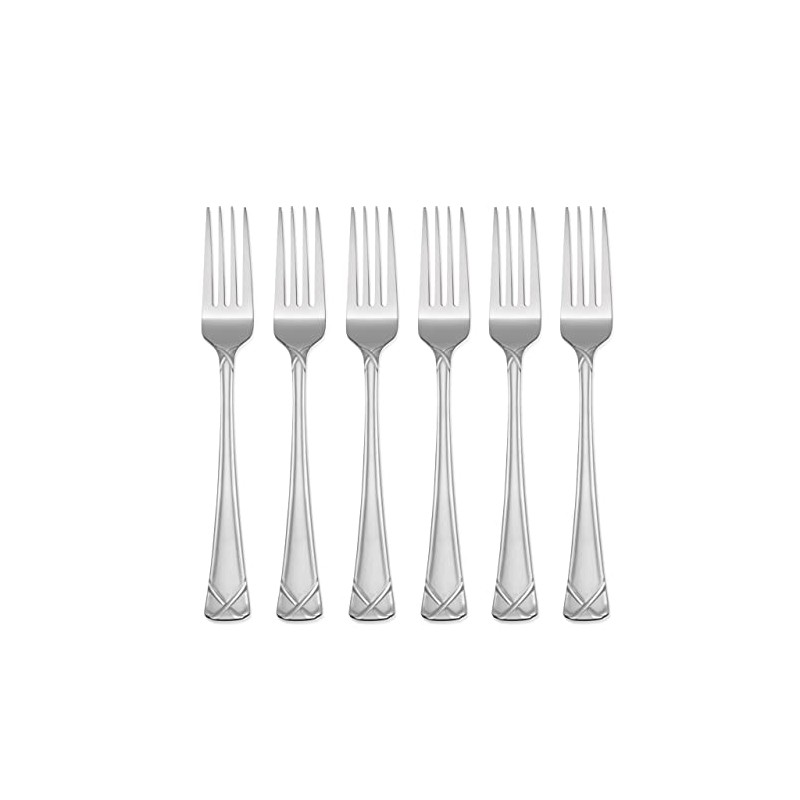 Hampton Forge Evansvile Frosted Set of 6 Dinner Forks, 0.55