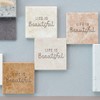 PH PandaHall Word Acrylic Stamp Life is Beautiful Soap Embossing