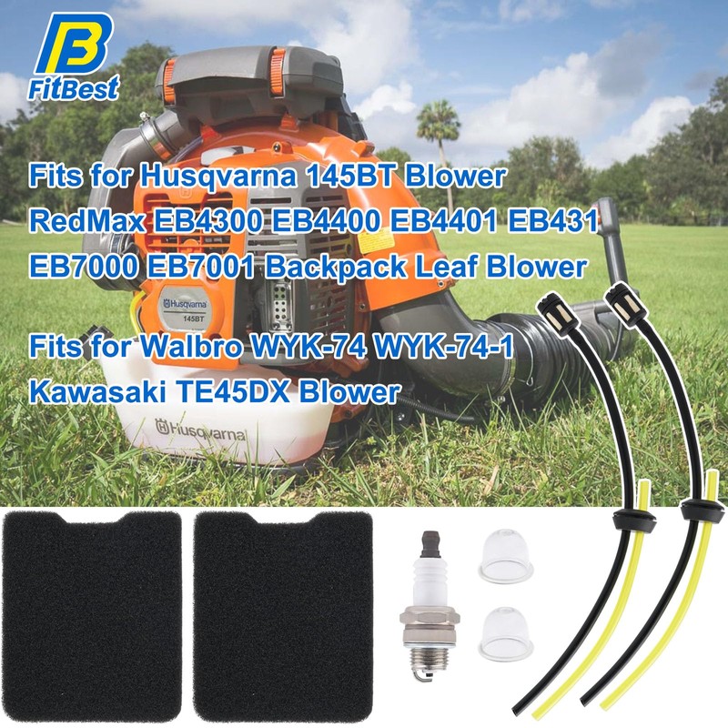 FitBest Air Filter Fuel Line Kit Primer Bulb For Husqvarna