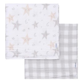 Gerber 2pk Muslin Blanket - Celestial