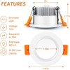 inShareplus 6 Pack 2 Inch LED Recessed Lighting, Downlight Dimmable