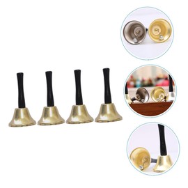 Levemolo 4pcs Retro Metal Hand Bells for Christmas Decoration Decorative Bar Bell Vintage Style for Hotel Restaurant Use Unique Holiday Ornament