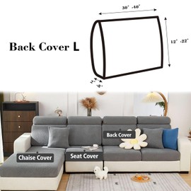 Magic Sofa Covers Soothing Home Sofa Covers 2025 New Super Stretch Couch Couch Covers for Sectional Sofa Sofa Hero Covers for Couch for Pets (Gray, Back Cover L)