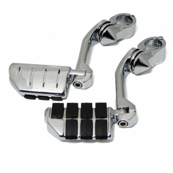 KEEPDSGN Chrome Motorcycle Highway Foot Pegs Pedal w/ Crash Bar