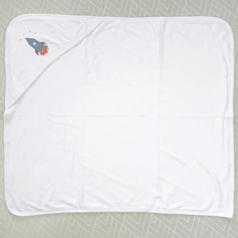 Azeeda 'Rocket Launching Into Space' Baby Hooded Towel (HT00027908)