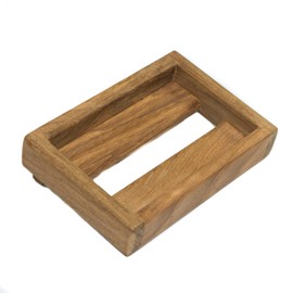 Whitecap Industries 62314 Teak Soap Dish - 4-3/4" x 1-9/16" x 3-1/4"