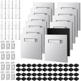 Tandefio 12 Pack Self Adhesive Hanger 3.15 x 3.15 Hangers Adhesive Picture Hanging Plate Kit for Mirrors and Hanging Art/Photos on Acrylic, Glass, Aluminum or Other Flat Panels