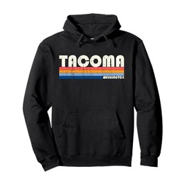 Vintage 70s 80s Style Tacoma WA Hoodie Pullover Hoodie