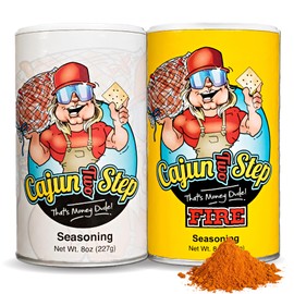 Cajun Two Step - StaleKracker - Variety Bundle - 1 each of Original Seasoning 8oz and Fire Seasoning 8 oz