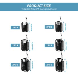 Fishing Feeder Basket, Feeder 12 Pieces, Lead-Free Round Metal Feeder Accessories, Fishing Metal Cage Feeder Basket with Weights and Swivels, Various Size Set 10g, 20g, 30g, 40g, 50g, 60g