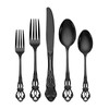 Stapava 30 Pcs Black Silverware Set, Gorgeous Retro Royal Silverware