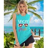 Hawaiian Outfits for Women 2024 Casual Beach Graphic Muscle Tank