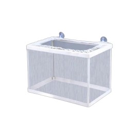 Unbranded US 1-2 Pc Fish Tank Aquarium Guppy Breeding Breeder Baby Gauze Trap Box Isolator - L /10.23x5.9x5.9 Inch, 2 Pack